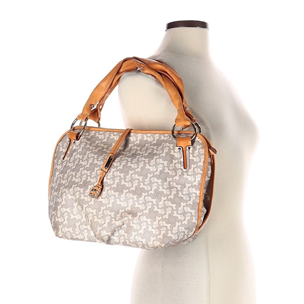 Celine Tan and Gray Shoulder Bag Leather Straps EUC Rare